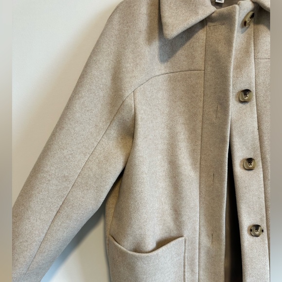 Topshop Womens Oatmeal Beige Color Oregon Car Coat Casual Jacket Size US Size 4 - Picture 4 of 5